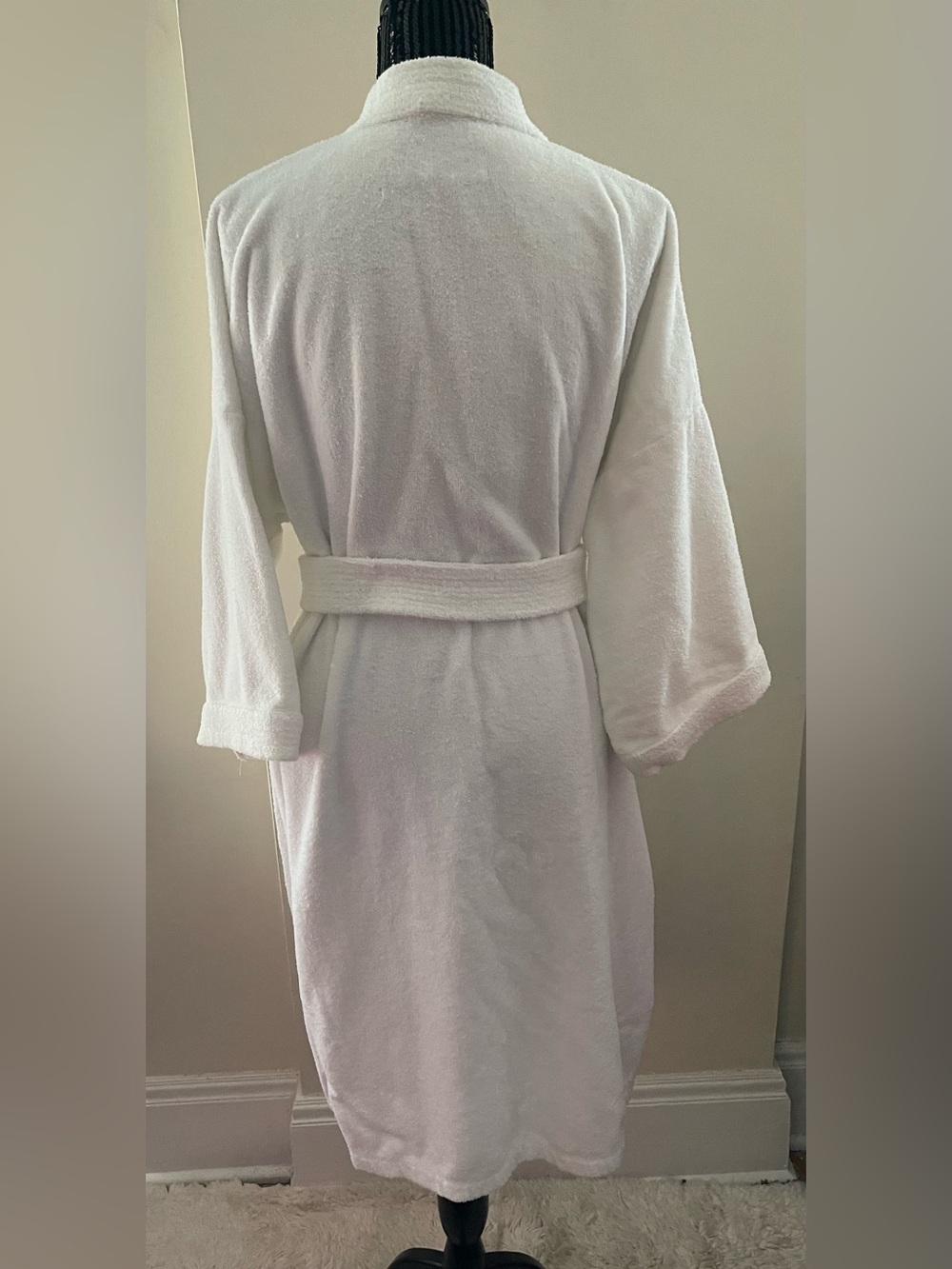 Vintage Ritz Carlton White Blue Logo Terry Robe O/S - Picture 5 of 14